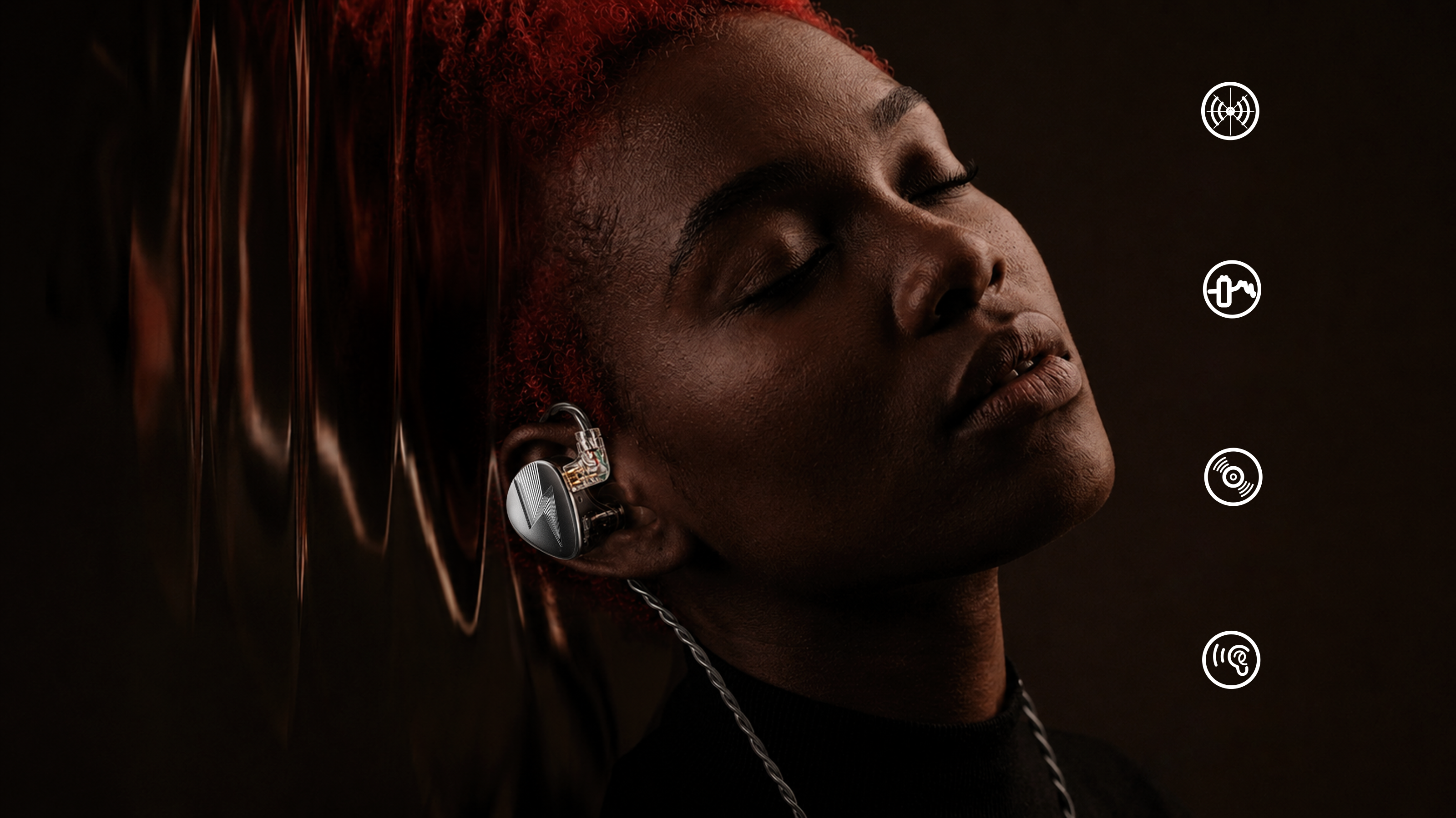Listener wearing CLE CLO CC10 in-ear monitors