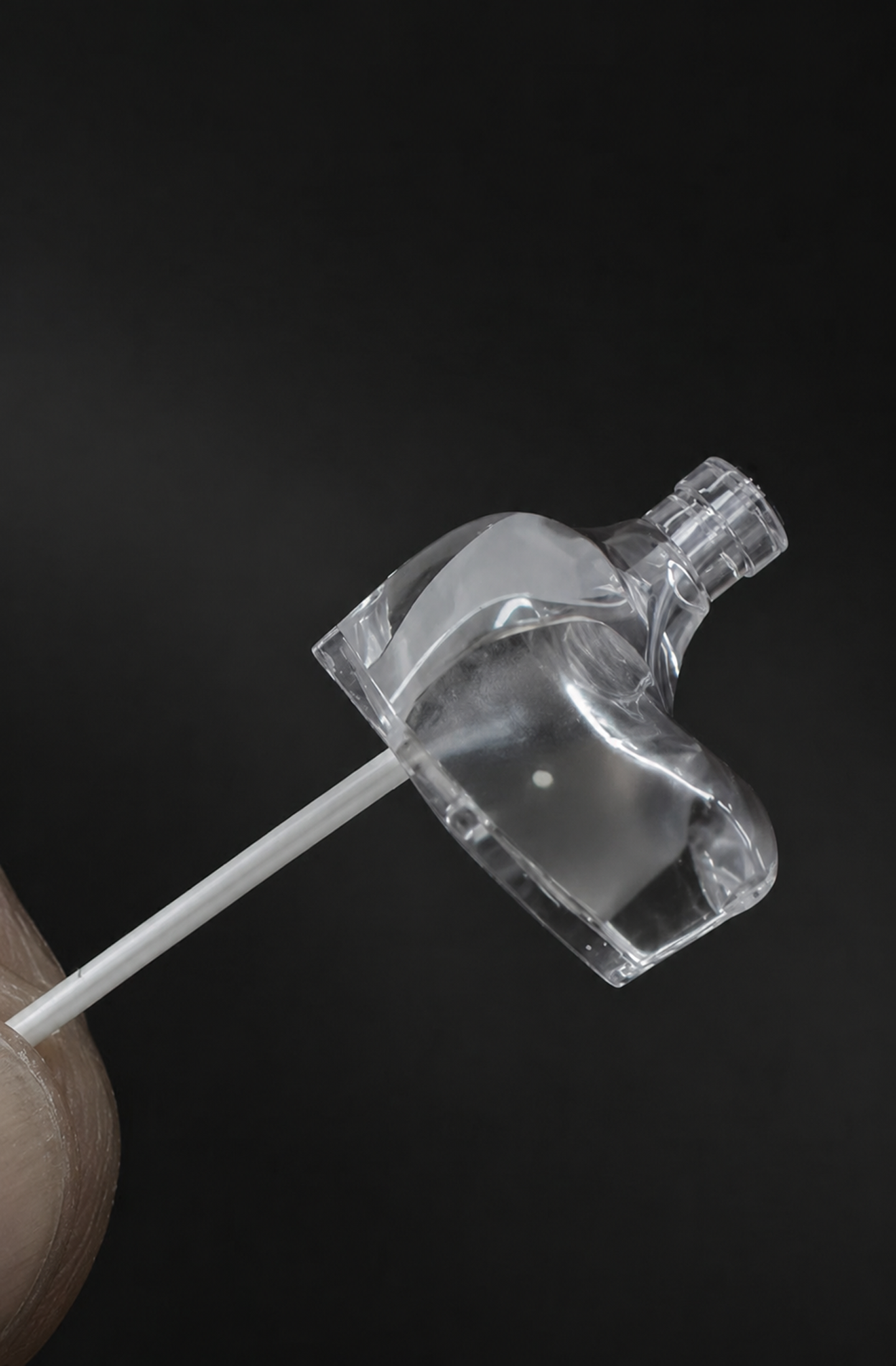 Finished in-ear monitor undergoing product testing